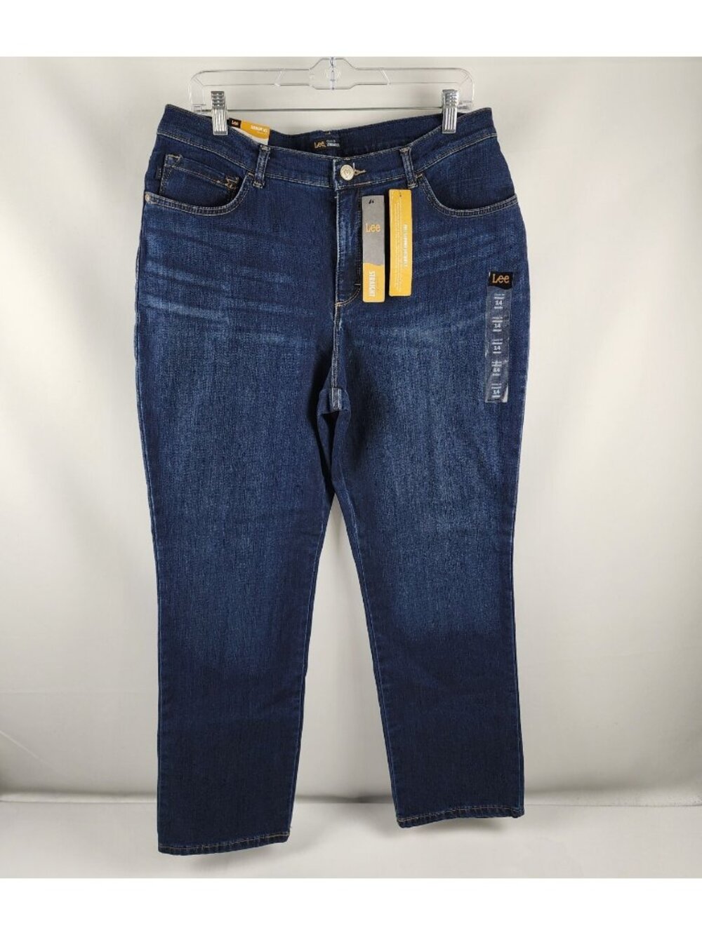 Lee Jeans Womens 14 Short Blue Classic Fit Straight Leg Denim (34x29) NWT